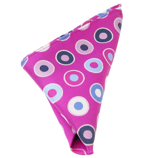 Pink Circle Pocket Square