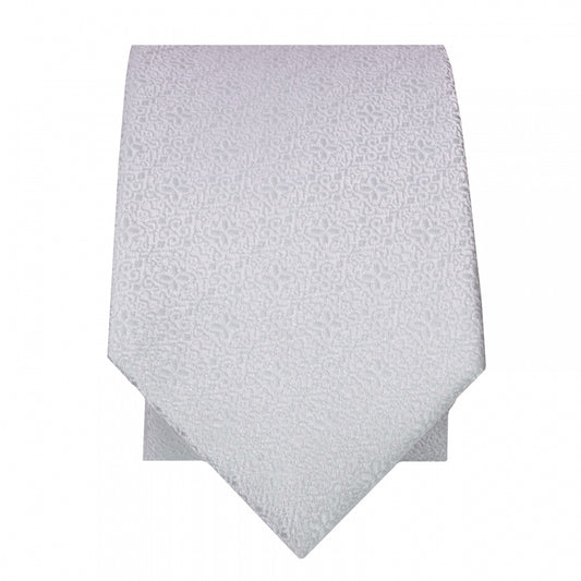 Lilac Self Floral Textured Silk Skinny Mens Tie 2