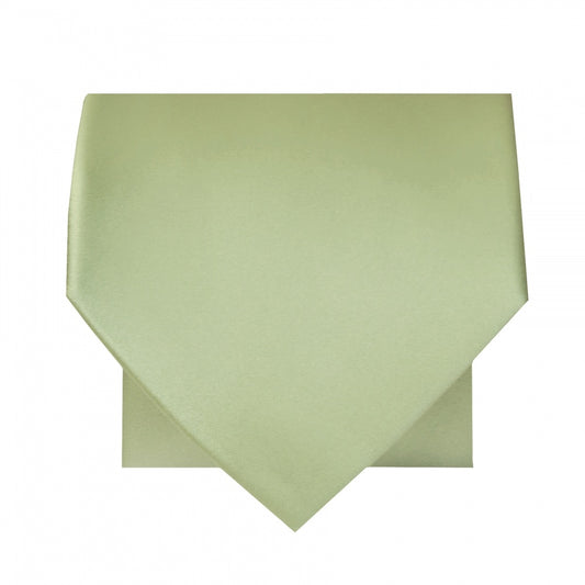 Plain Sage Green Satin Classic Mens Tie