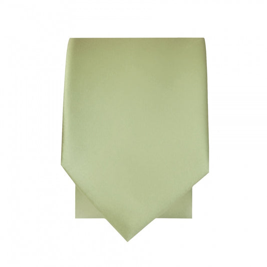 Plain Sage Green Satin Skinny Boys Tie 2