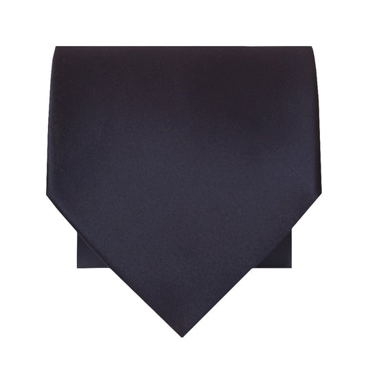 Plain Navy Blue Satin Classic Mens Tie