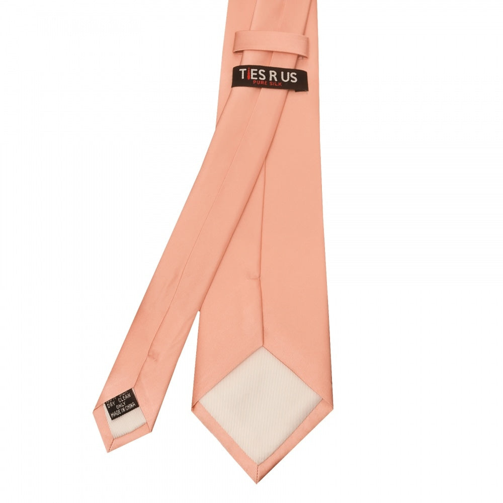 Plain Rose Quartz Satin Silk Classic Mens Tie 3