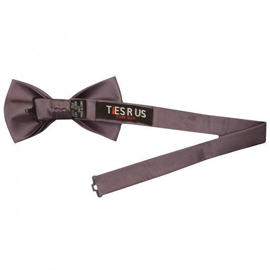 Plain Mauve Satin Silk Mens Bow Tie 2