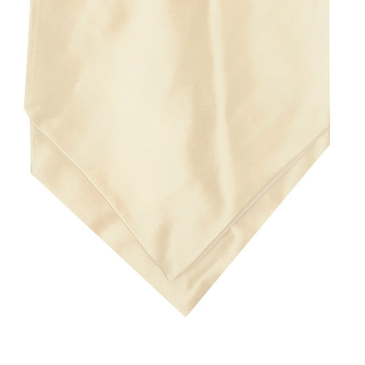 Plain Ivory Satin Mens Cravat Tie 2