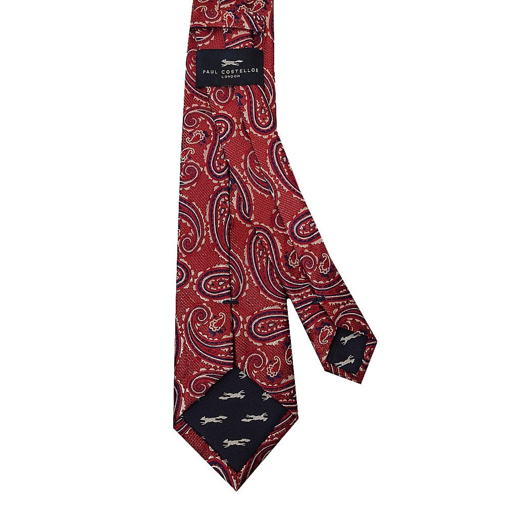 Burgundy Paisley Classic Mens Silk Tie