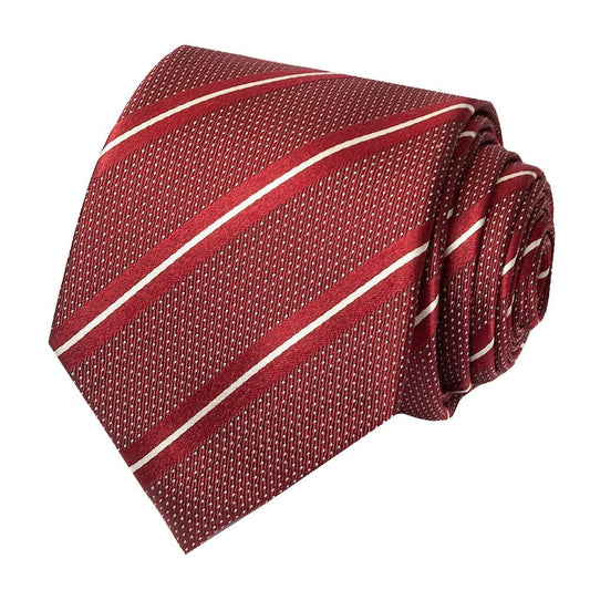 Paul Costelloe Burgundy Fine Stripe Classic Mens Silk Tie 2
