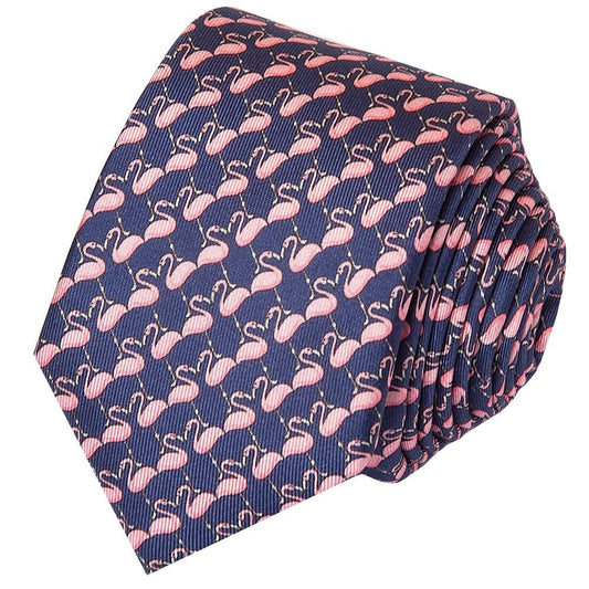 Barkley London Flamingo Silk Skinny Mens Tie 2