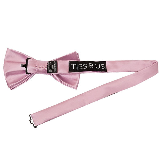 Plain Light Dusty Pink Handmade Mens Bow Tie 2