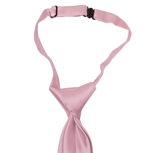 Pre Tied Light Dusty Pink Satin Boys Tie Age 4 7 2