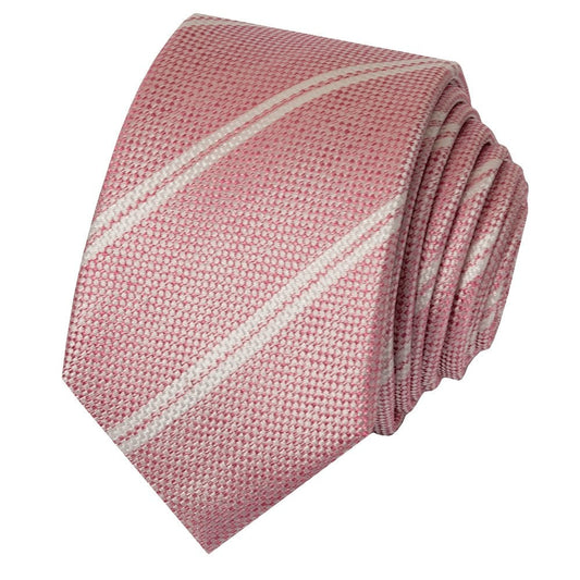 Original Penguin Light Pink Stripe Skinny Mens Silk Tie 2