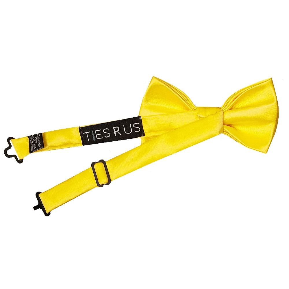 Pre Tied Sunshine Yellow Satin Boys Bow Tie Age 4 7 2