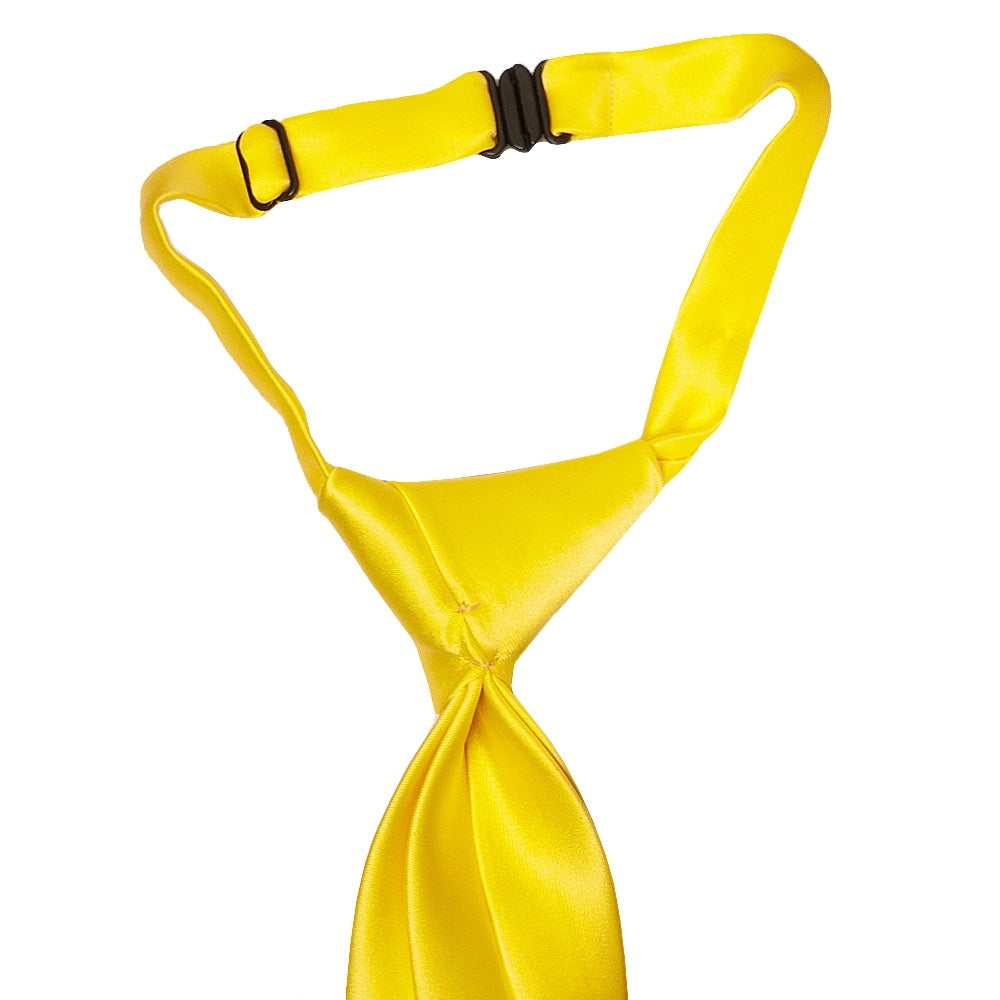Pre Tied Sunshine Yellow Satin Boys Tie Age 4 7 2