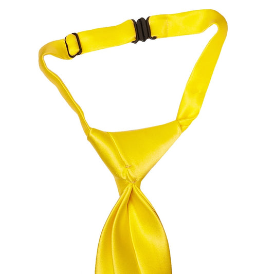Pre Tied Sunshine Yellow Satin Boys Tie Age 4 7 2