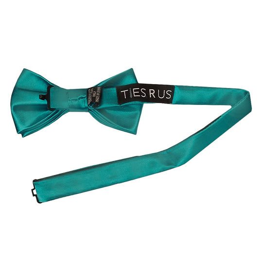 Plain Teal Handmade Mens Bow Tie 2