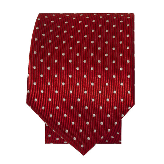 Red And White Polka Dot Skinny Boys Tie 2