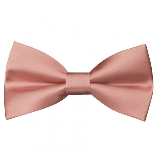 Pre Tied Dusty Rose Satin Silk Boys Bow Tie And Pocket Square Set 2