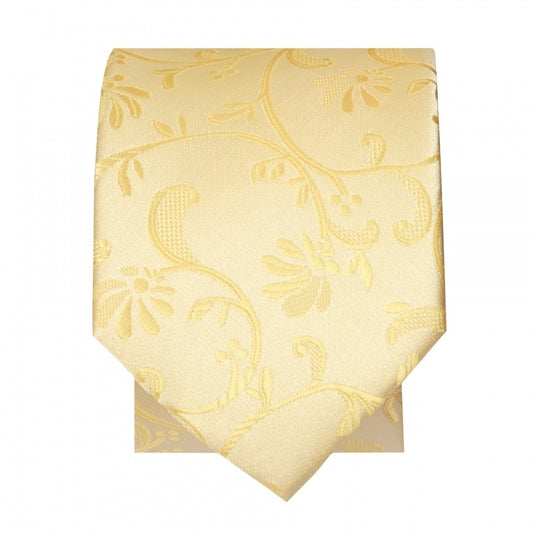End Of Season Stock Gold Floral Skinny Boys Tie 2