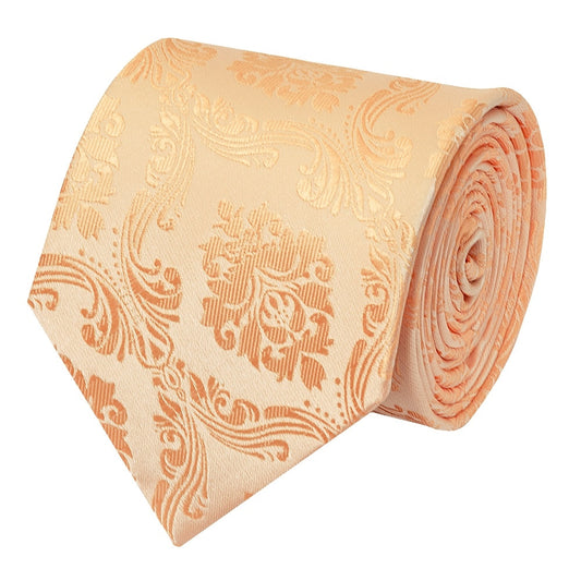 Peach Paisley Classic Mens Tie