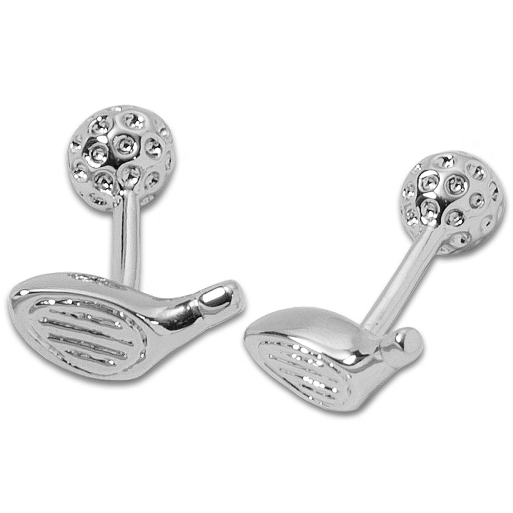Golf Ball and Club Cufflinks