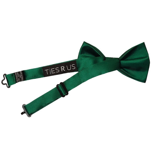 Pre Tied Forest Green Boys Bow Tie Age 18 Months-3 Years