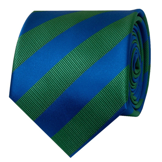 Blue And Green Striped Classic Mens Tie 2