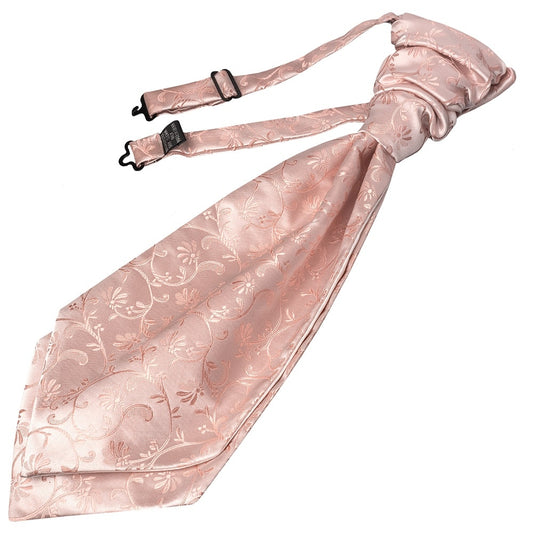 Rose Quartz Floral Mens Cravat Tie And Pocket Square Set 2