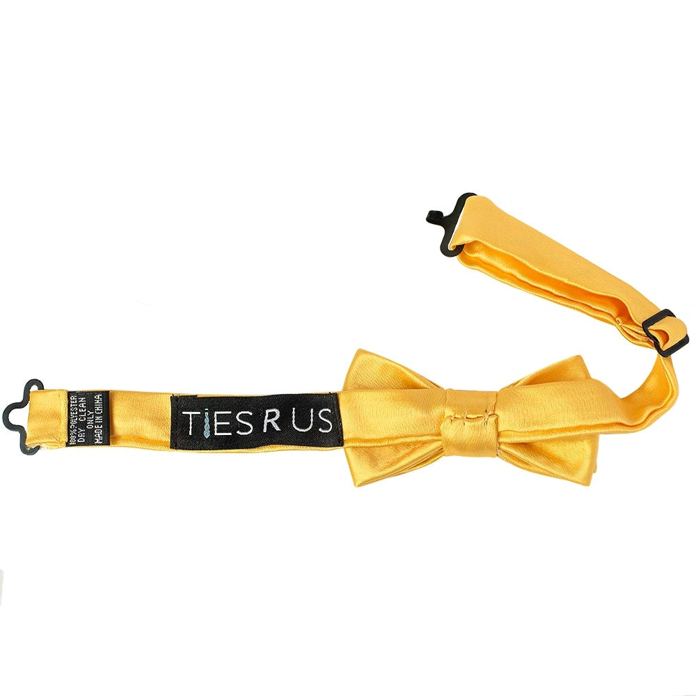 Pre Tied Yellow Gold Boys Bow Tie Age 18 Months 3 Years 2