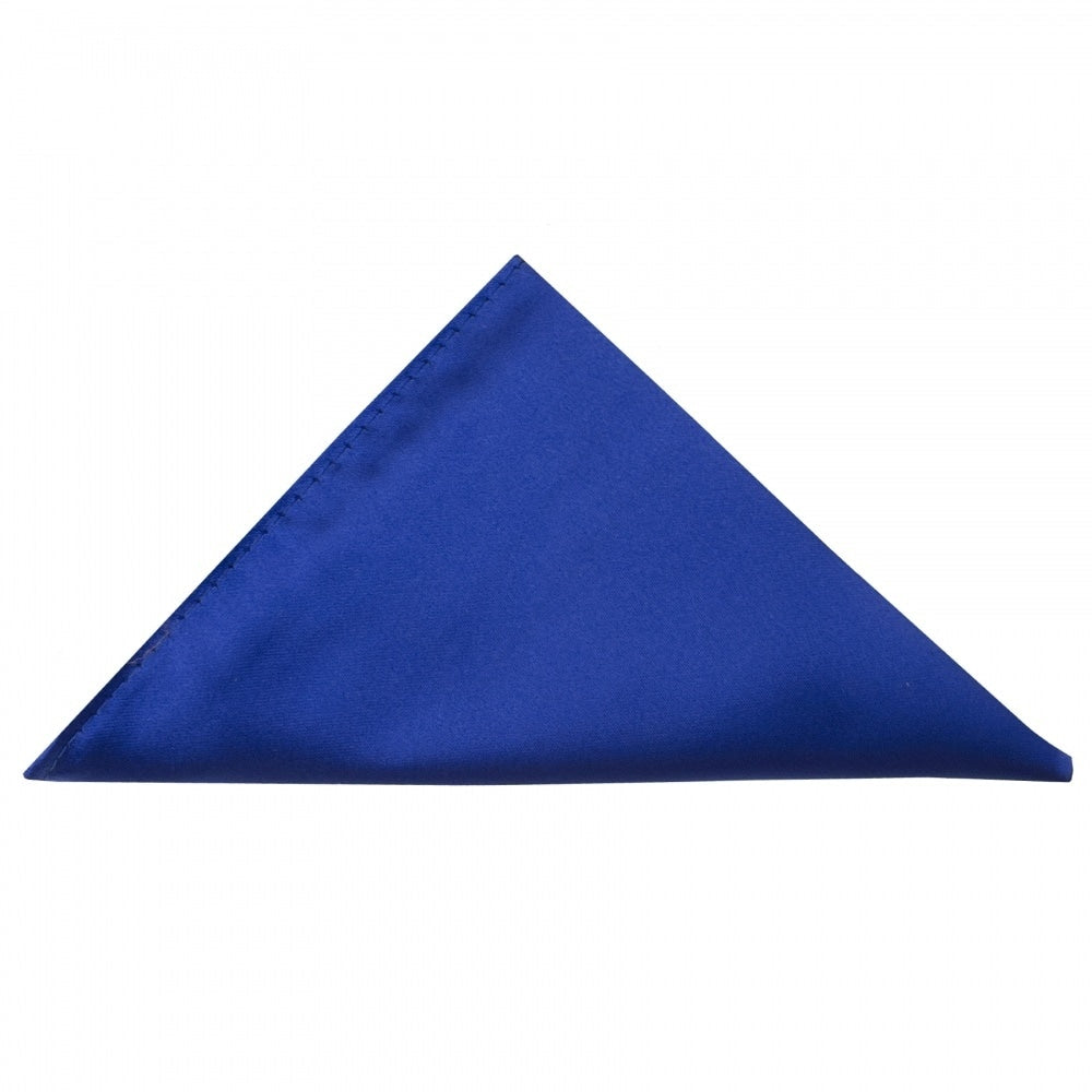 Pre Tied Royal Blue Satin Boys Tie And Pocket Square Age 4 7 4