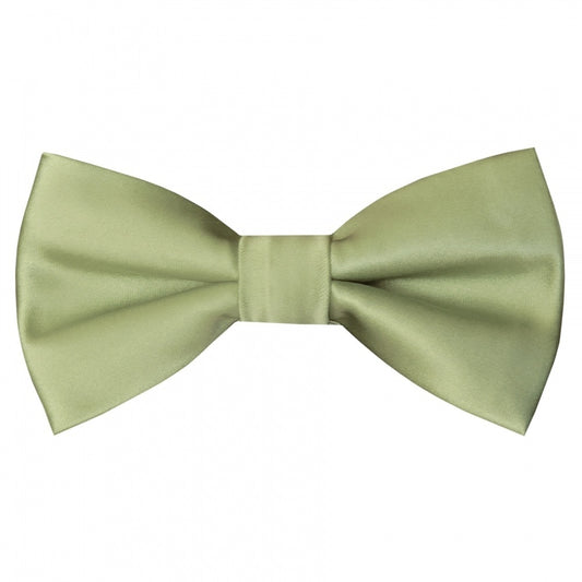Pre Tied Sage Green Satin Boys Bow Tie And Pocket Square Set Age 4 7 2