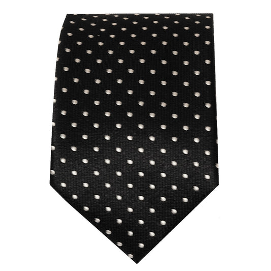 Black Polka Dot Skinny Boys Tie 2