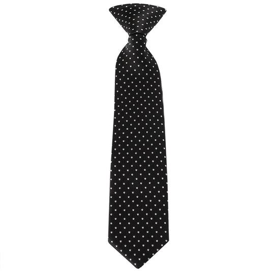 Pre Tied Black Polka Dot Boys Tie And Pocket Square Set Age 4 7 Years 2
