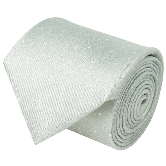 Duck Egg With White Spot Silk Classic Tie 2