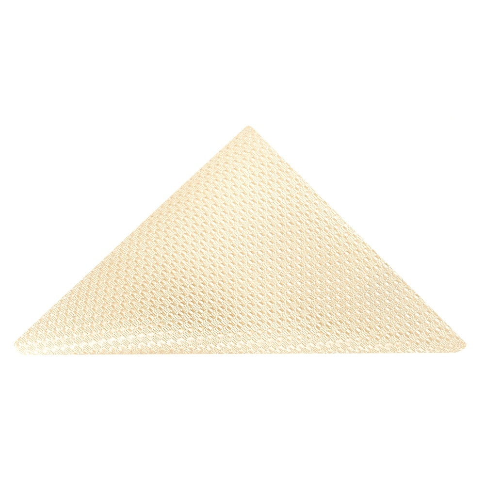 Ivory Textured Pocket Square 1