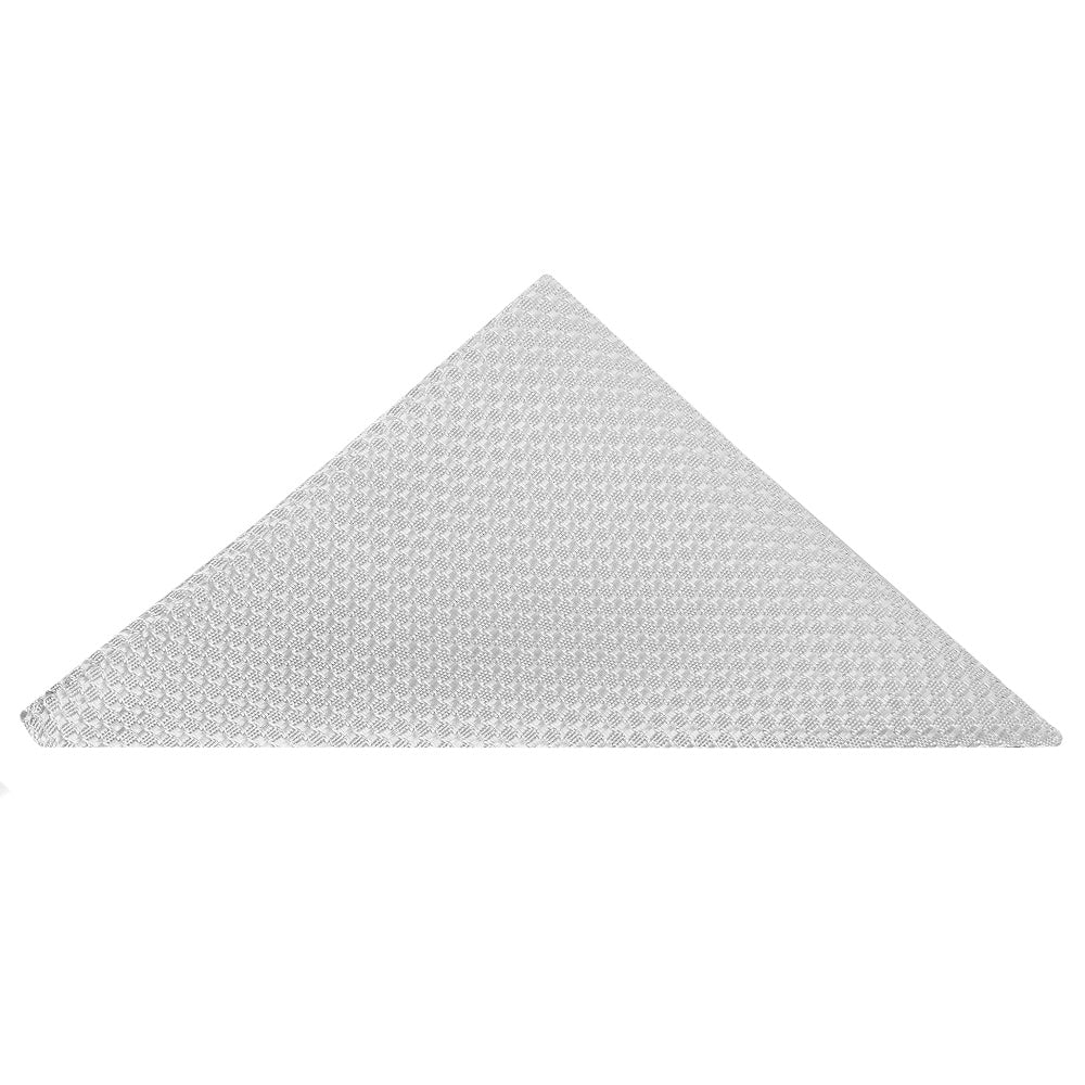 Silver Textured Classic Tie And Pocket Square Set 6