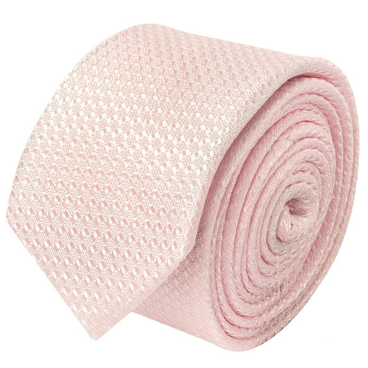 Blush Textured Skinny Tie 2