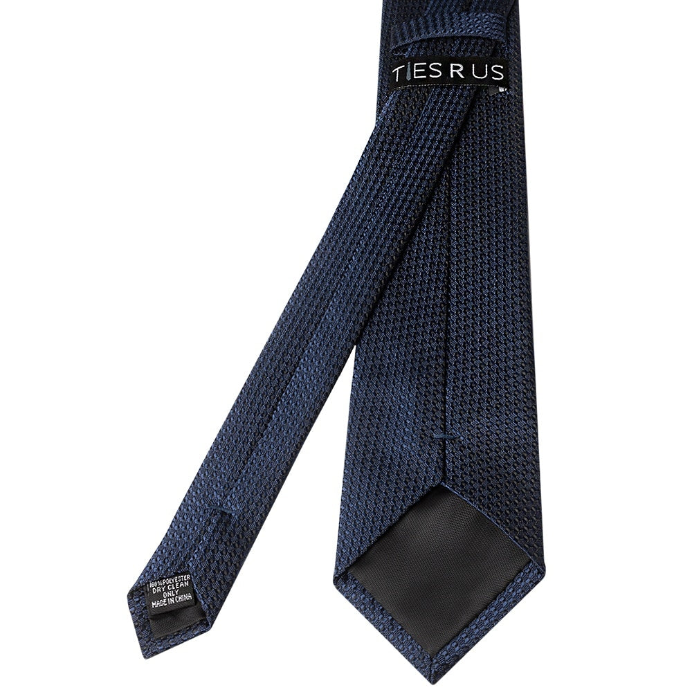 French Navy Textured Classic Tie 4