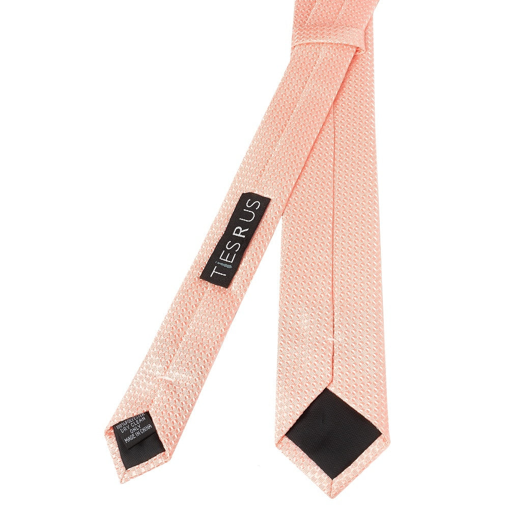 Peach Textured Classic Tie 4