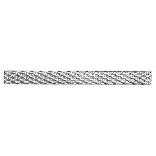 Silver Textured Metal Bar Tie Clip 2