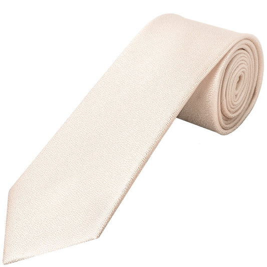 Plain Blush Textured Silk Classic Mens Tie And Pocket Square Set 2