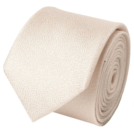 Plain Blush Textured Silk Skinny Mens Tie 2