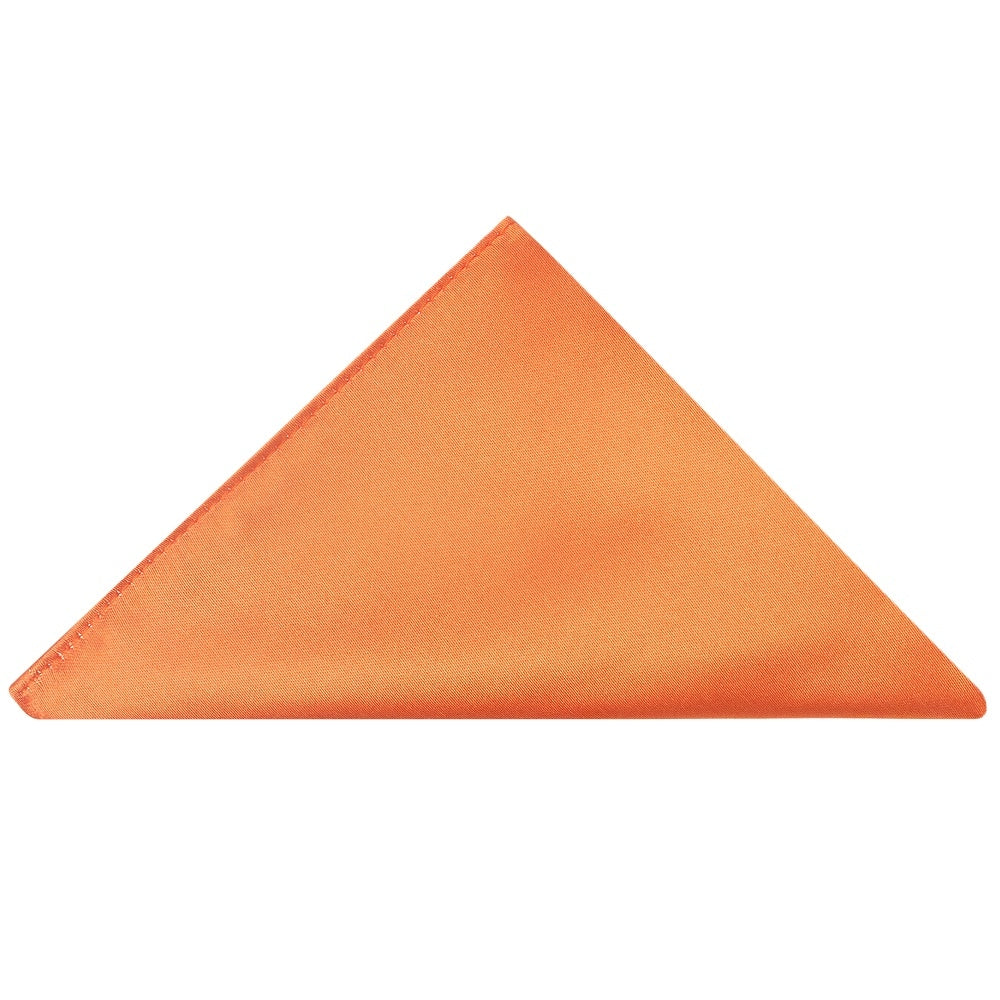 Pre Tied Burnt Orange Satin Boys Tie And Pocket Square Set Age 4 7 4
