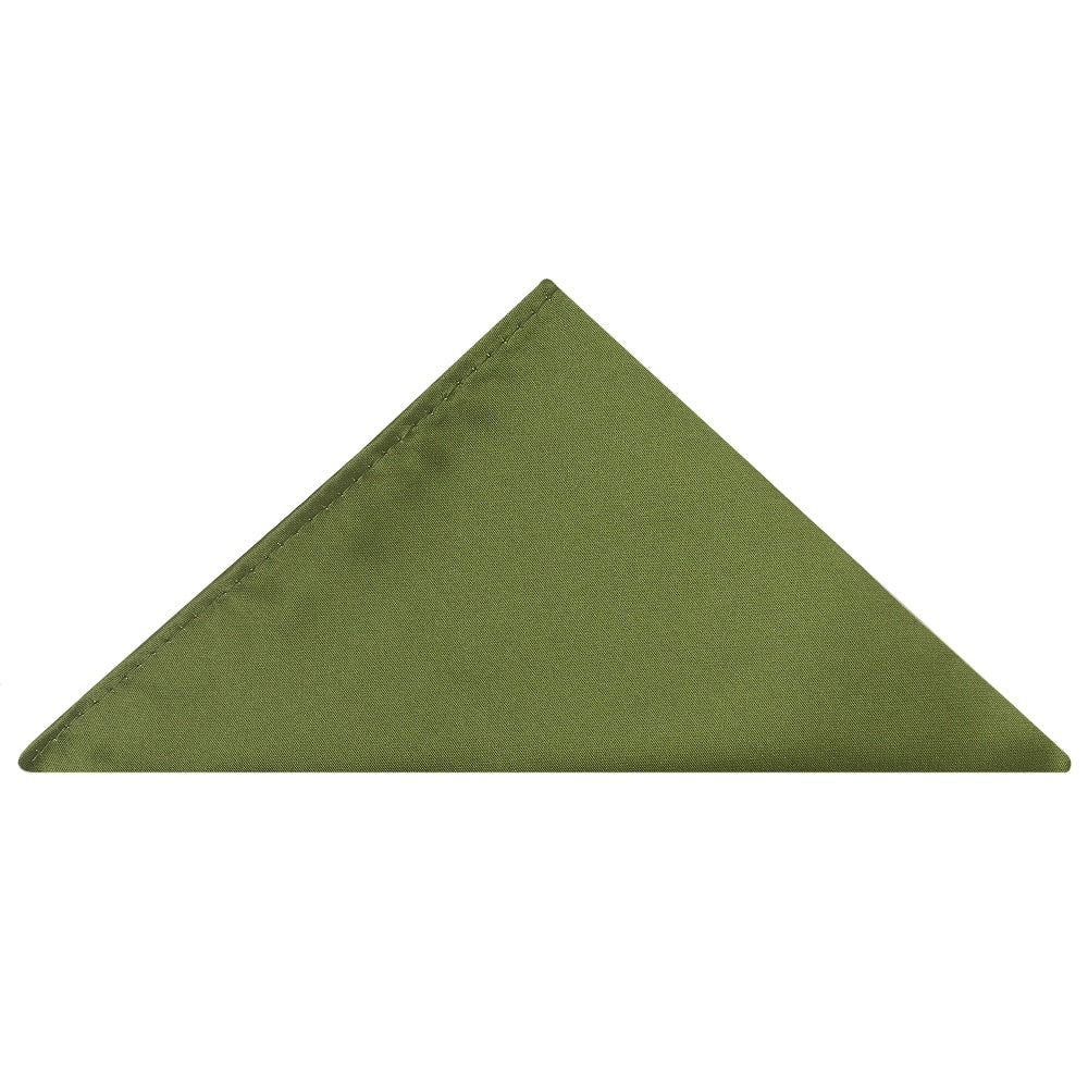 End Of Season Stock Plain Leaf Green Satin Pocket Square 1