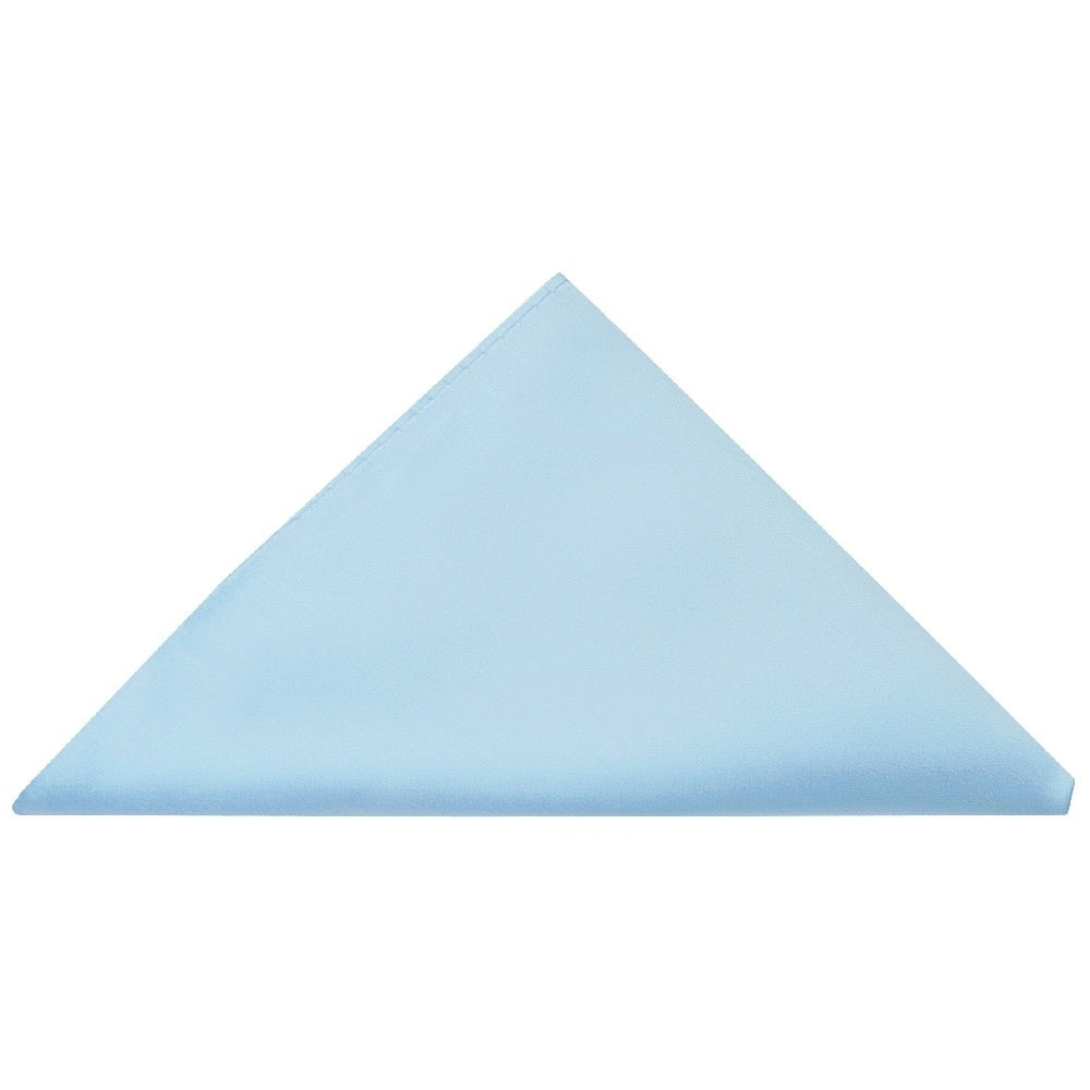 End Of Season Pre Tied Sky Blue Satin Boys Tie And Pocket Square Set Age 4 7 4