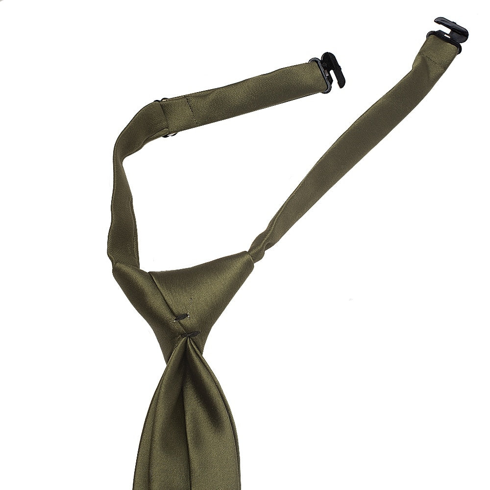 Pre Tied Plain Leaf Green Boys Tie Age 4 7 2