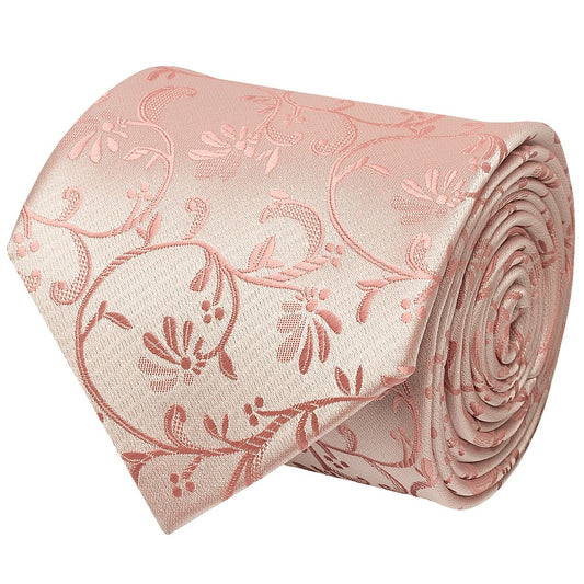 Rose Gold Floral Classic Mens Tie 2