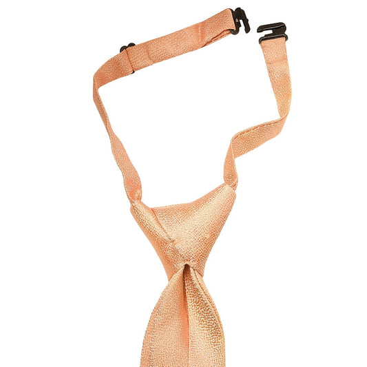 Pre Tied Peach Textured Silk Boys Tie Age 4 7 2