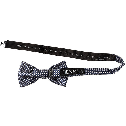 Navy Diamond Neat Mens Bow Tie 2