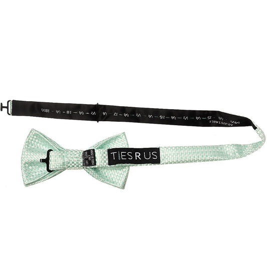 Mint Green Diamond Neat Mens Bow Tie 2