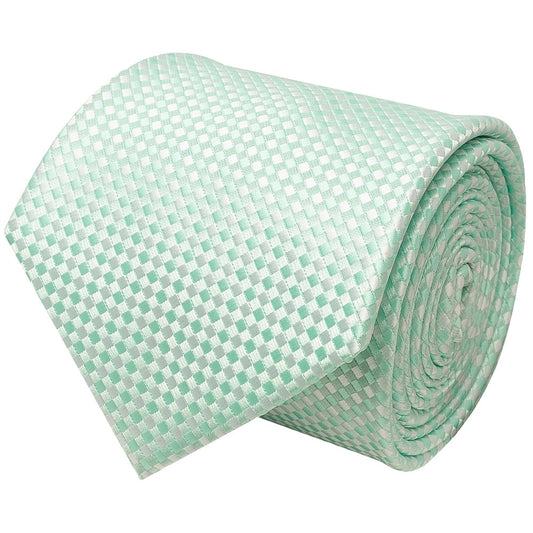 Mint Green Diamond Neat Classic Mens Tie 2