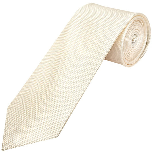 Ivory Diamond Classic Mens Tie and Pocket Square Set